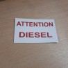 AUTOCOLLANT ATTENTION DIESEL